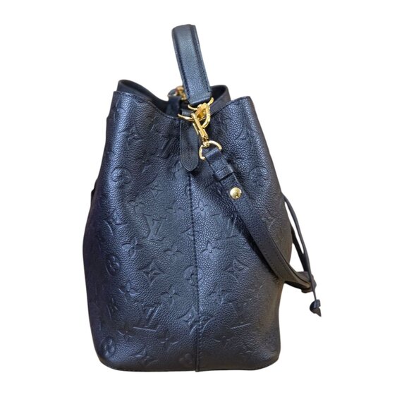 LOUIS VUITTON NeoNoe Empreinte Leather Tote Bucket Bag Noir Black EUC - Picture 3 of 10